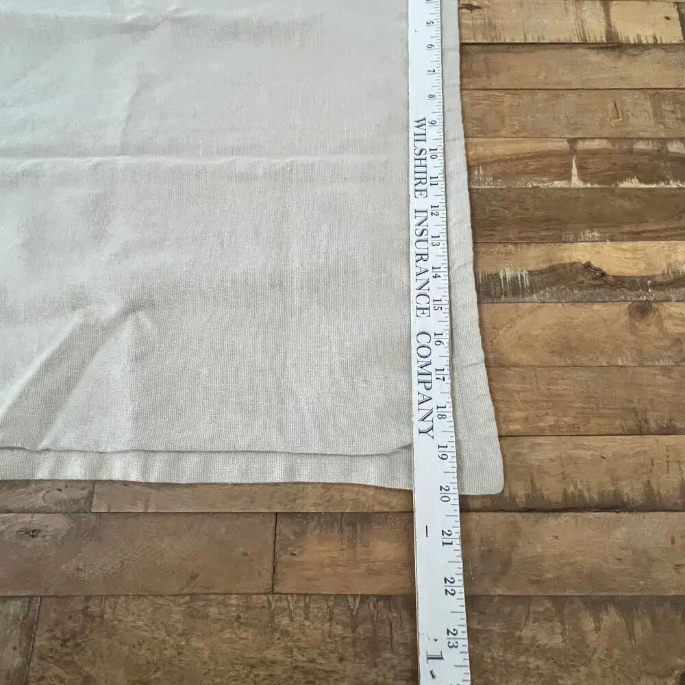 Square 100% Linen Pillow Sham 20 in x 20 in Sand Beige Zipper Closure